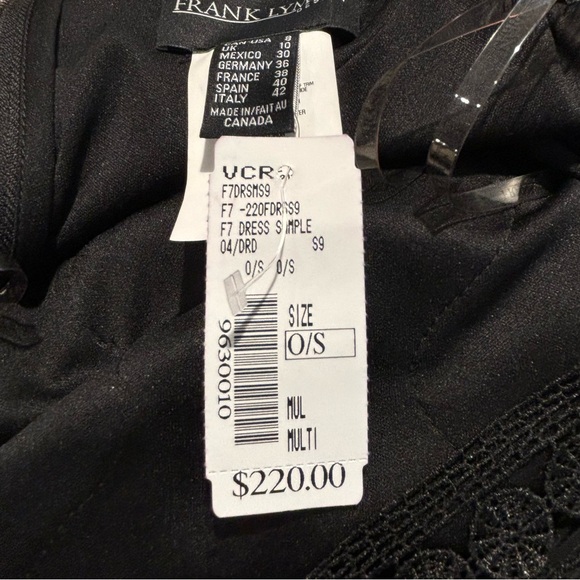 FRANK LYMAN Sz 8 Jumpsuit Off the Shoulder Jersey Knit Exposed Zipper Lace NEW - Picture 10 of 10